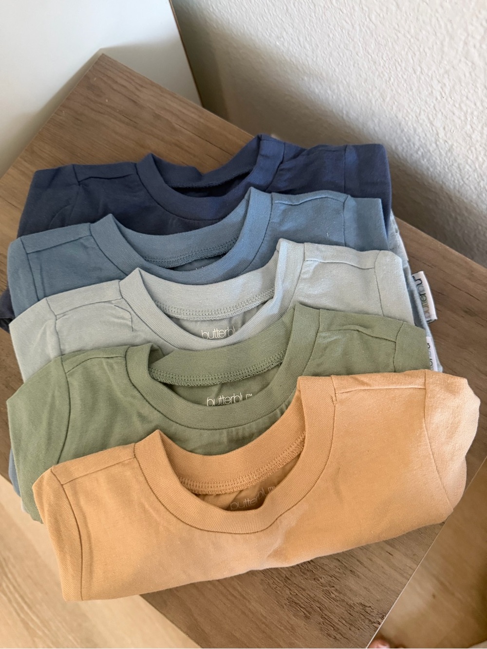 Neutral Pastel Toddler Crewneck Tee Set - 5 Pack